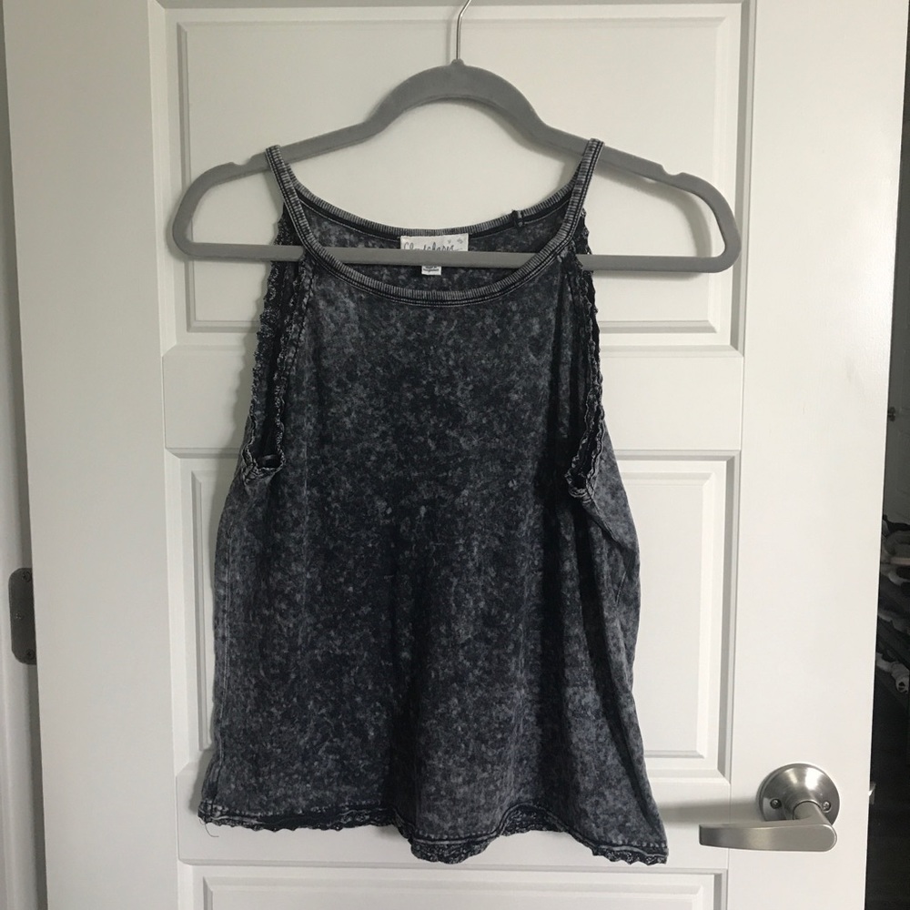 Navy Cropped Tank Top